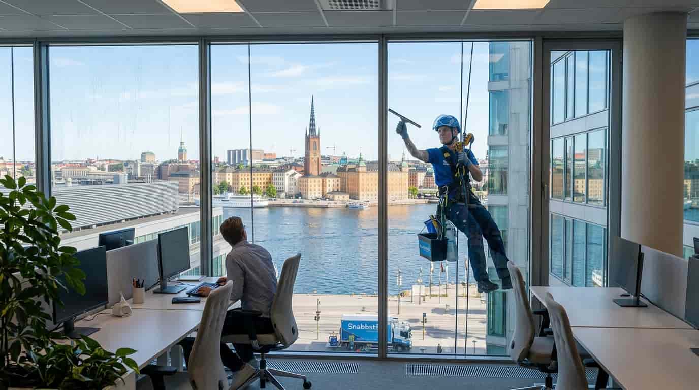 Fönsterputsning för företag i Stockholm